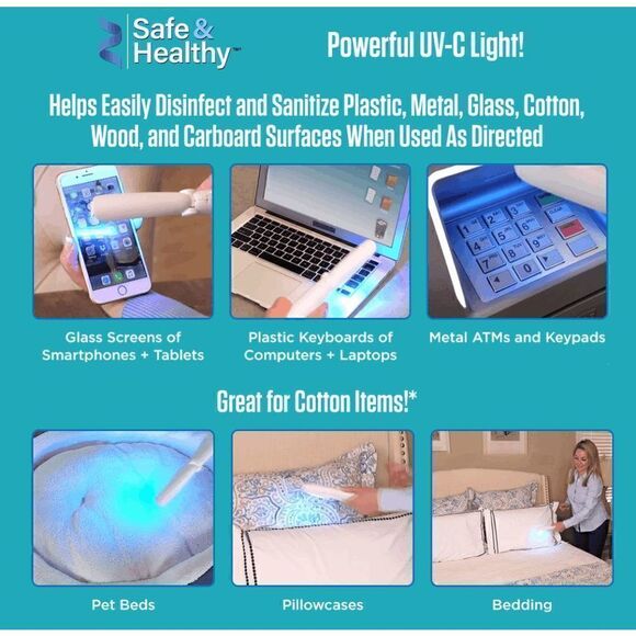 Portable Safe and Healthy Disinfecting Sanitizing UV-C Light Wand NEW IN BOX - Picture 3 of 15
